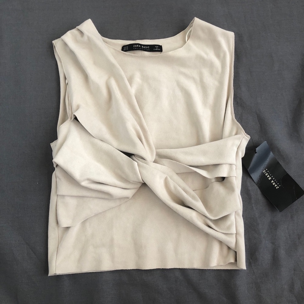 Zara suede Crop Top